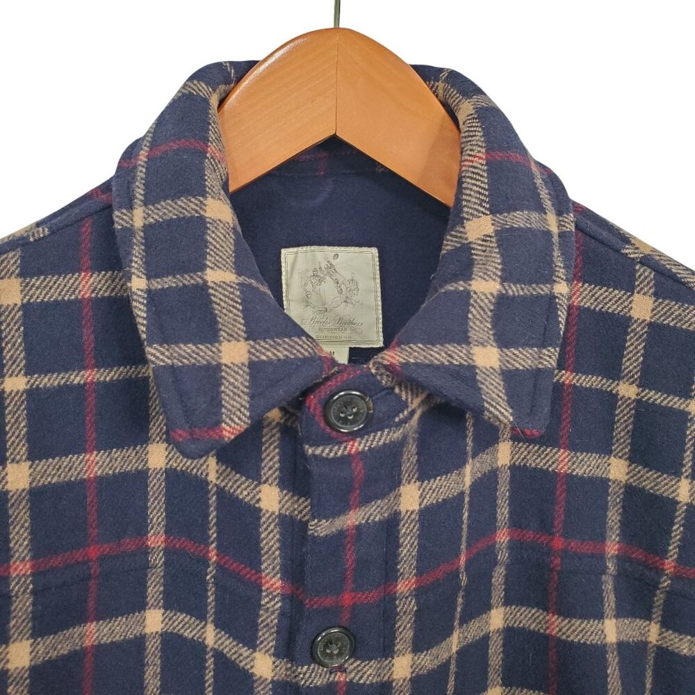 Brooks Brothers Mens M Jacket Plaid Wool Blend Short Coat Plaid Check Heritage - Picture 7 of 15
